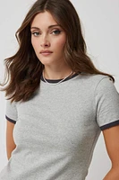 Ardene Super Soft Short Ringer T-Shirt in | Size | 100% Cotton