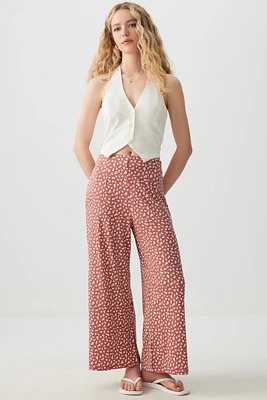 Ardene Culottes with Side Slits in Medium Pink | Size | Polyester/Elastane