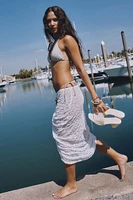 Ardene Maxi Lace Skirt in White | Size XS | Nylon/Elastane