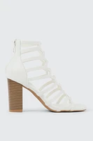 Ardene High Heel Cage Sandals in | Size | Faux Leather | Eco-Conscious