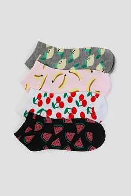 Ardene 4-Pack Fruit Ankle Socks | Polyester/Spandex