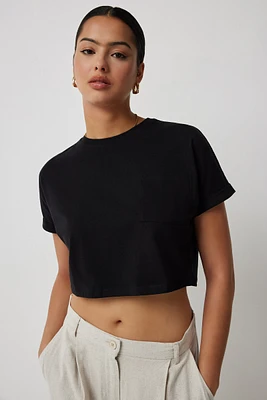 Ardene Basic Dolman Crop Boxy T-Shirt in | Size | Cotton/Elastane | Eco-Conscious