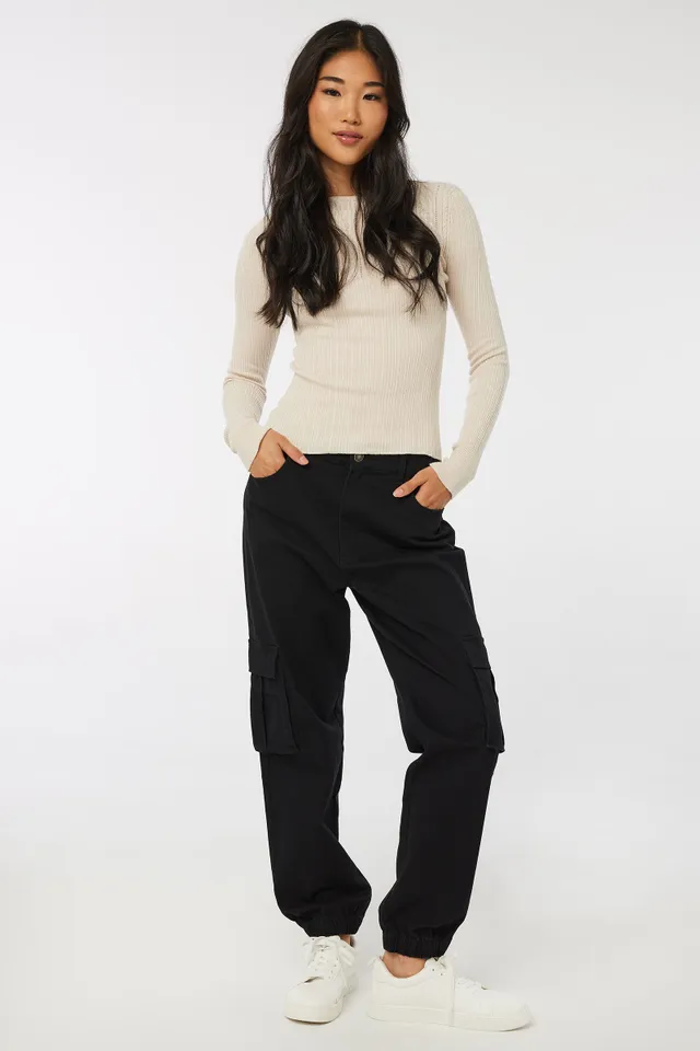 Ardene Three-Pocket Cargo Sweatpants, Size, Polyester