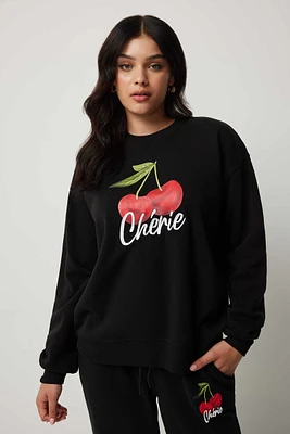 Ardene Graphic Sweatshirt in | Size | Polyester/Cotton | Fleece-Lined