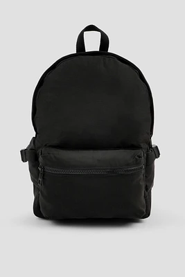 Ardene Kids Backpack with Side Pockets in Black | Nylon
