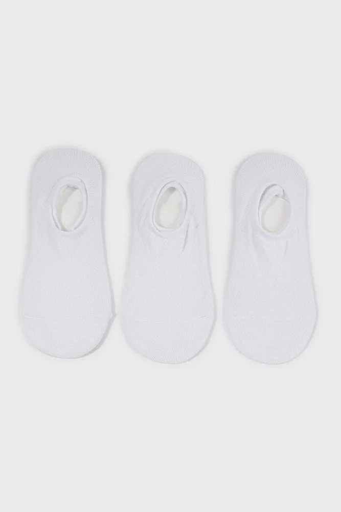 Ardene 3-Pack Solid Shoe Liners in White | Polyester/Spandex