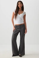 Ardene Flare Trousers in Dark Grey | Size | Polyester/Rayon/Spandex