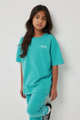 Ardene Kids Destination T-Shirt in Medium Green | Size | 100% Cotton