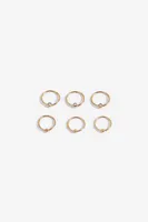 Ardene 6-Pack 18K Gold Plated Nose Rings | Stainless Steel