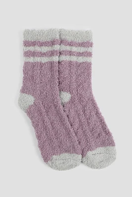 Ardene Striped Cozy Socks in | Polyester/Elastane