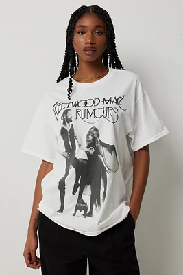 Ardene Fleetwood Mac T-Shirt in White | Size | 100% Cotton