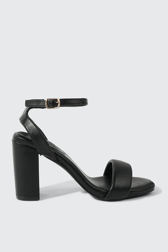 Ardene Block Heel Sandals in | Size | Faux Leather | Eco-Conscious