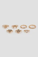 Ardene -Pack Celestial Rings in Gold | Size