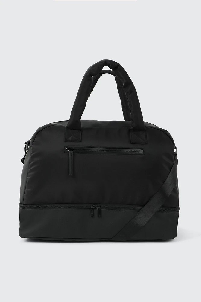 Ardene Nylon Gym Bag in Black | 100% Recycled Polyester | Eco-Conscious