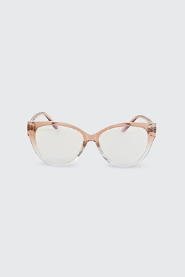 Ardene Blue Light Blocking Cat Eye Glasses in Beige