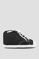 Ardene Lace-Up Sneaker Slippers in Black | Size | 100% Recycled Polyester | Eco-Conscious