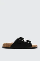 Ardene Two-Buckle Sandals in | Size | Faux Suede