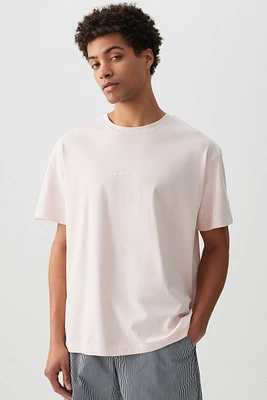 Ardene Man Graphic T-Shirt For Men in Light Pink | Size | 100% Cotton