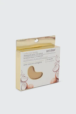 Ardene 5 Pairs of Coconut & Collagen Under Eye Masks in Gold