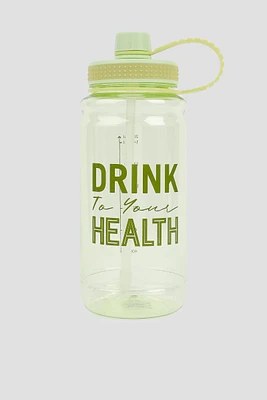 Ardene Drink To Your Health 2L Water Bottle in Light Green