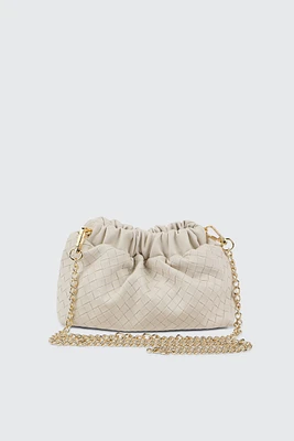 Ardene Weaved Crossbody Bag in Beige | 100% Recycled Polyester | Eco-Conscious