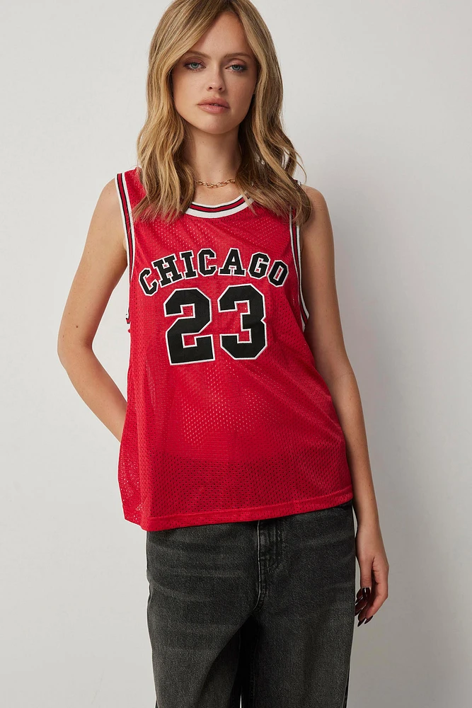 Ardene Sleeveless Basketball Jersey in | Size | Polyester