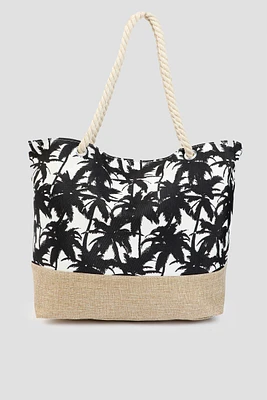 Ardene Summer Print Beach Bag in | Polyester