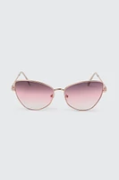 Ardene Faded Cat Eye Sunglasses in Medium Pink