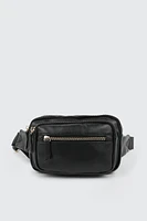 Ardene Faux Leather Fanny Pack in Black | 100% Recycled Polyester/Faux Leather | Eco-Conscious