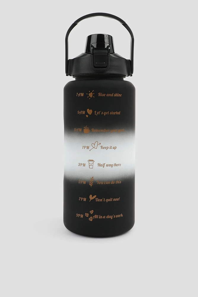 Ardene Ombre Water Bottle in Black