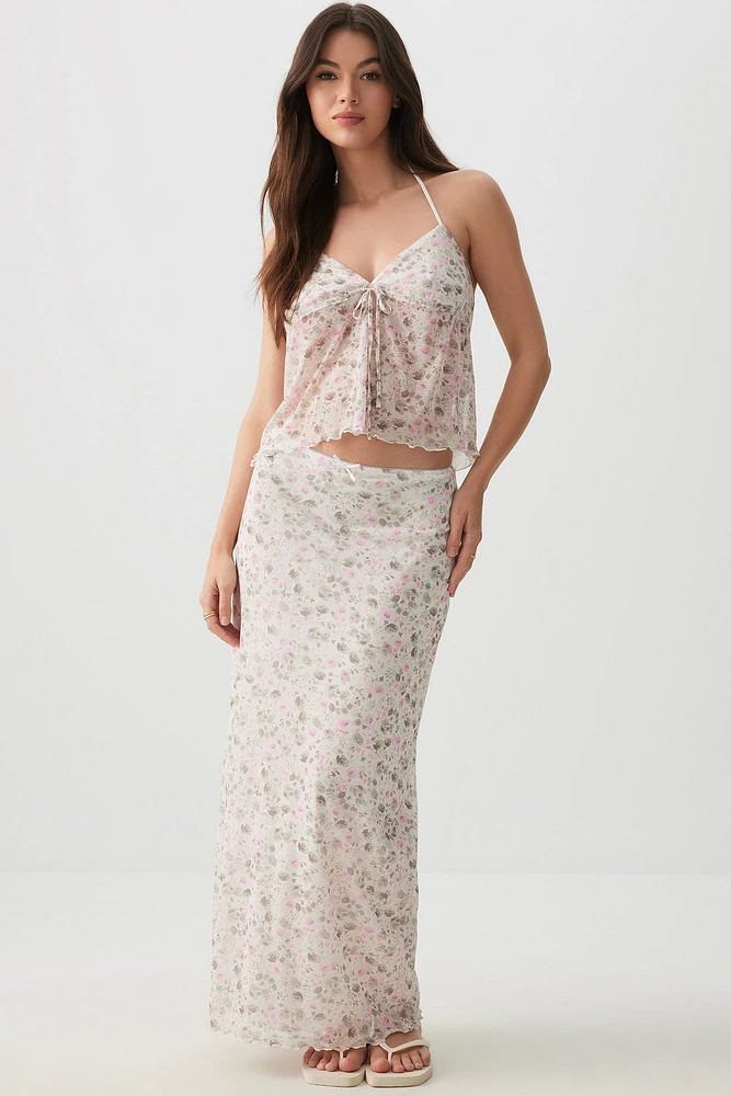 Ardene Maxi Mesh Skirt in | Size | Polyester/Spandex
