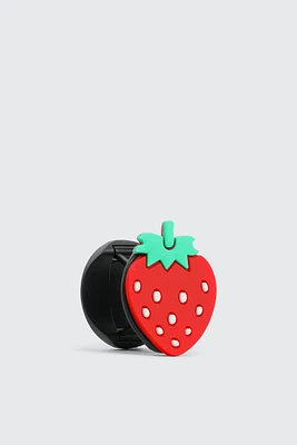 Ardene Retractable Strawberry Phone Grip in Red
