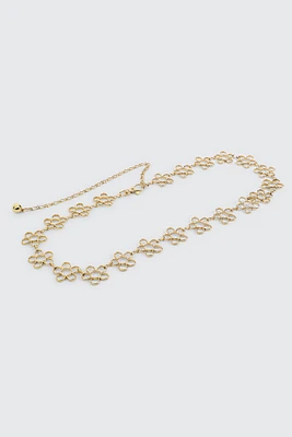 Ardene Daisy Chain Belt in Gold