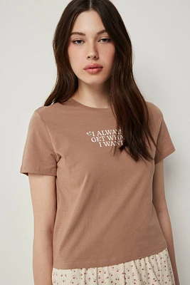 Ardene Graphic PJ Top in | Size | Cotton | Eco-Conscious