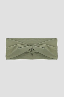 Ardene Knotted Headwrap in Khaki | Polyester