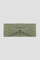 Ardene Knotted Headwrap in Khaki | Polyester