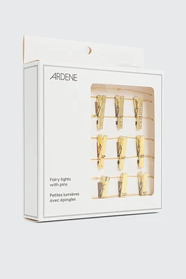 Ardene LED String Lights with Pins in Gold