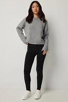 Ardene Seamless Washed Leggings in Black | Size | Polyester/Spandex