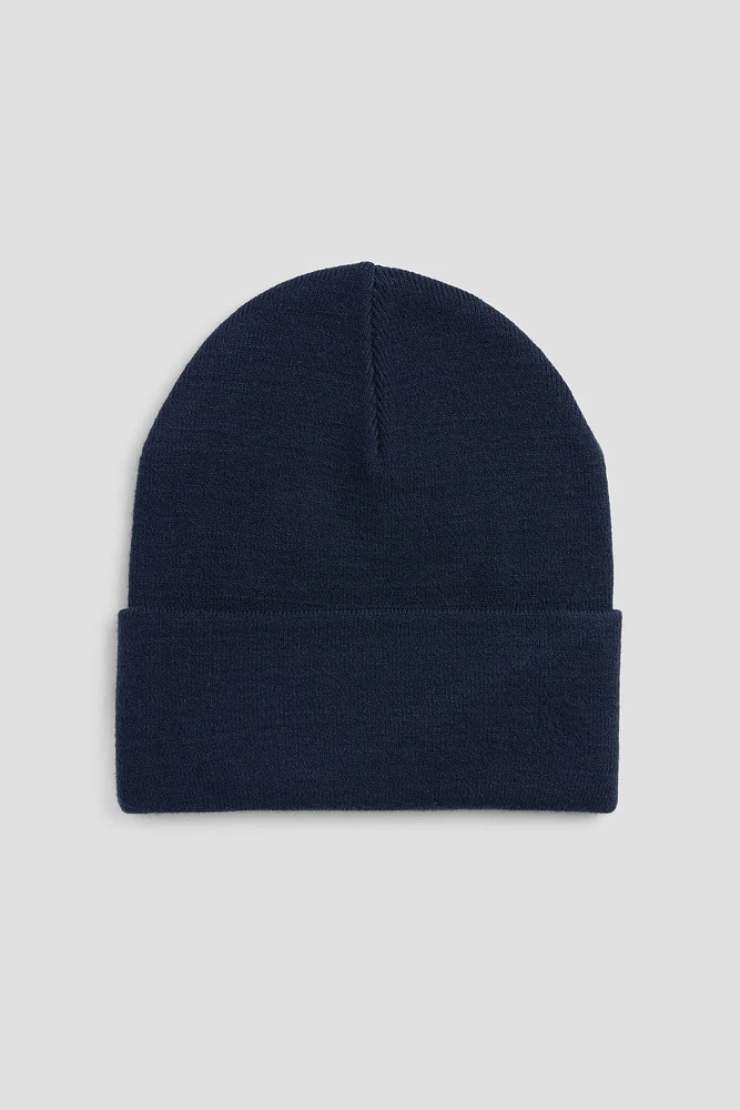 Ardene Super Soft Solid Beanie in Dark | Polyester/Elastane