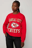 Ardene CHIEFS Sweatshirt in Red | Size | Polyester/Cotton | Fleece-Lined