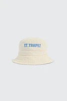 Ardene Saint Tropez Bucket Hat in White | 100% Cotton
