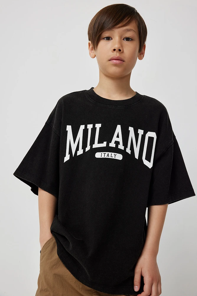 Ardene Milano Oversized T-Shirt in | Size | 100% Cotton