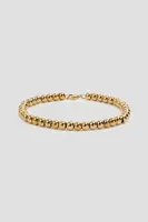 Ardene Man 14K Gold Plated Ball Chain Bracelet For Men | Stainless Steel