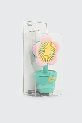 Ardene Flower Fan in Light Green