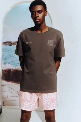 Ardene Man Printed Swim Shorts For Men | Size | Polyester/Spandex
