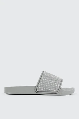 Ardene Rhinestone Slides in | Size