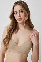 Ardene Seamless Push-Up Bra in Beige | Size | Nylon/Elastane