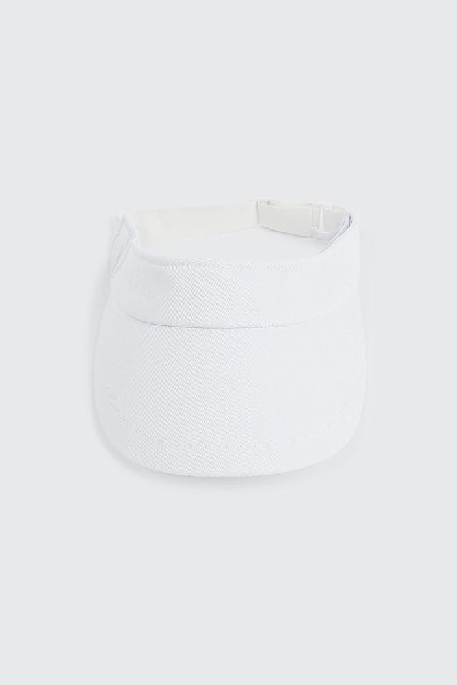Ardene Sport Visor in White | Polyester/Cotton