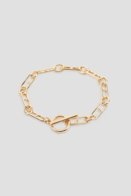 Ardene Chunky Chain Link Bracelet in Gold