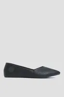 Ardene Classic Pointy Flats in Black | Size | Faux Leather